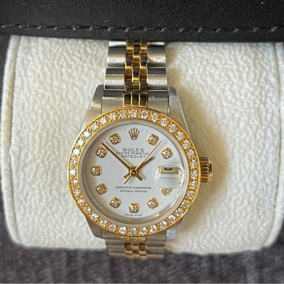 Authentic ladies 26mm Rolex Quickset - 2 tone 18k yellow gold and steel - Picture 2 of 5
